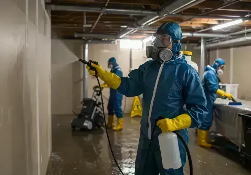 Basement Sanitization and Antimicrobial Treatment process in Omro, WI