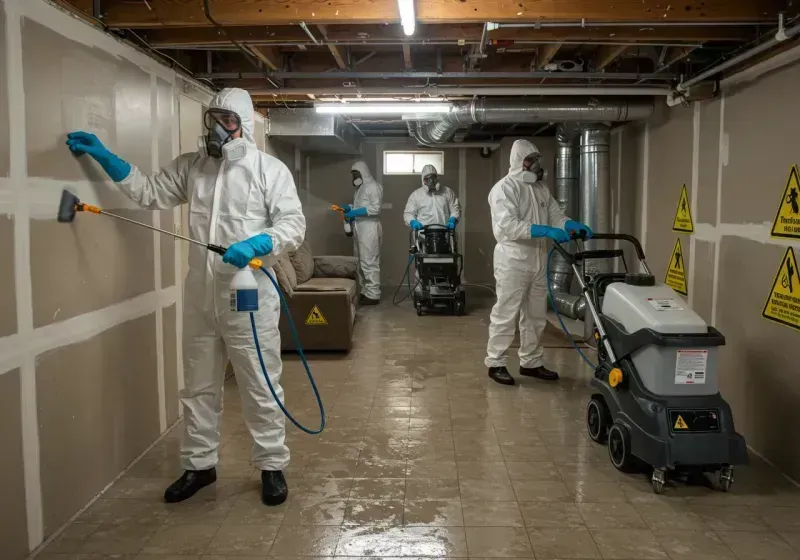 Basement Moisture Removal and Structural Drying process in Omro, WI